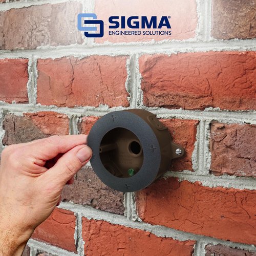 SIGMA ENGINEERED SOLUTIONS 14002 Round Weatherproof Gasket, 4-inch Compatibility, Black, 2-Pack