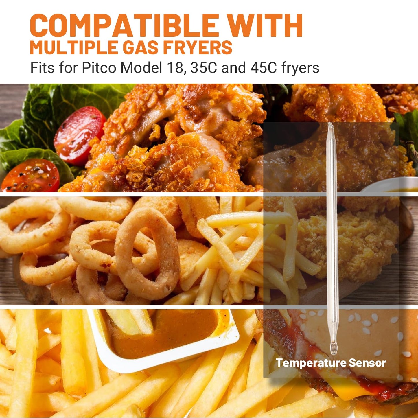 Dilomber Gas Fryer Thermostat, 3/8" Mpt Stuff Box Replacement Deep Fryer for Pitco P5047588, GSA60301800, 4290-006 Oil Temperature Precision Control, for Commercial Catering Fryers, 200°F-400°F Range