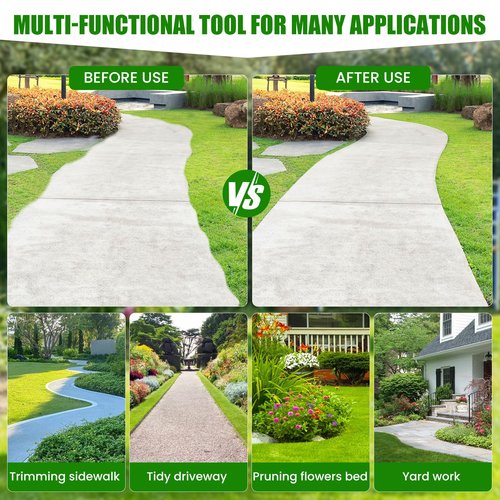 Luvenia Edger Lawn Tool,43" Edger Chopper with T-Handle Non-Slip Wide Footrests,Manual Garden Edger for Trimming Sidewalk, Tidy Driveway, Pruning Flowers Bed, Yard Work