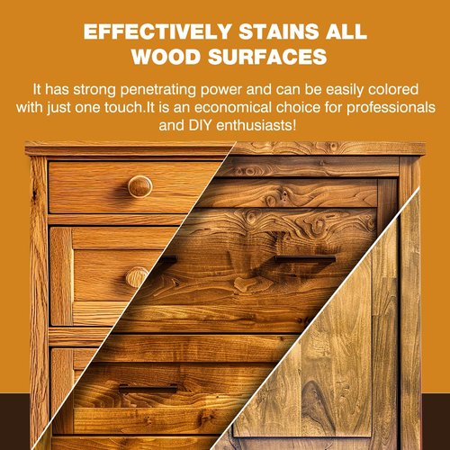 Wood Stain - Stain for Wood - Natural Stain for Furniture - Water Based | Fast Drying, Low Odor - Outdoor & Indoor Paint for Paneling, Cabinets and More - 6.7oz (Natural Oak)