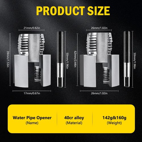 2pcs Integrated Internal & External Pipe Threading Tool, Dual-Function Pipe Thread Cutting Tool,Electric Drill Compatible PVC Pipe Thread Cutting Tool for Water Pipes,1/2'' 3/4'' Dies+1 gloves