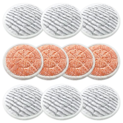 Eifrthe 10-Pack S7000 Replacement Steam Mop Pads,Compatible with Shark S7001 S7000AMZ, S7000 S7001TGT S7201 S7005 S7020 S8001 S8201 Series Steam Mop Pads,Steam & Scrub All-in-One Scrubbing Mop Pads