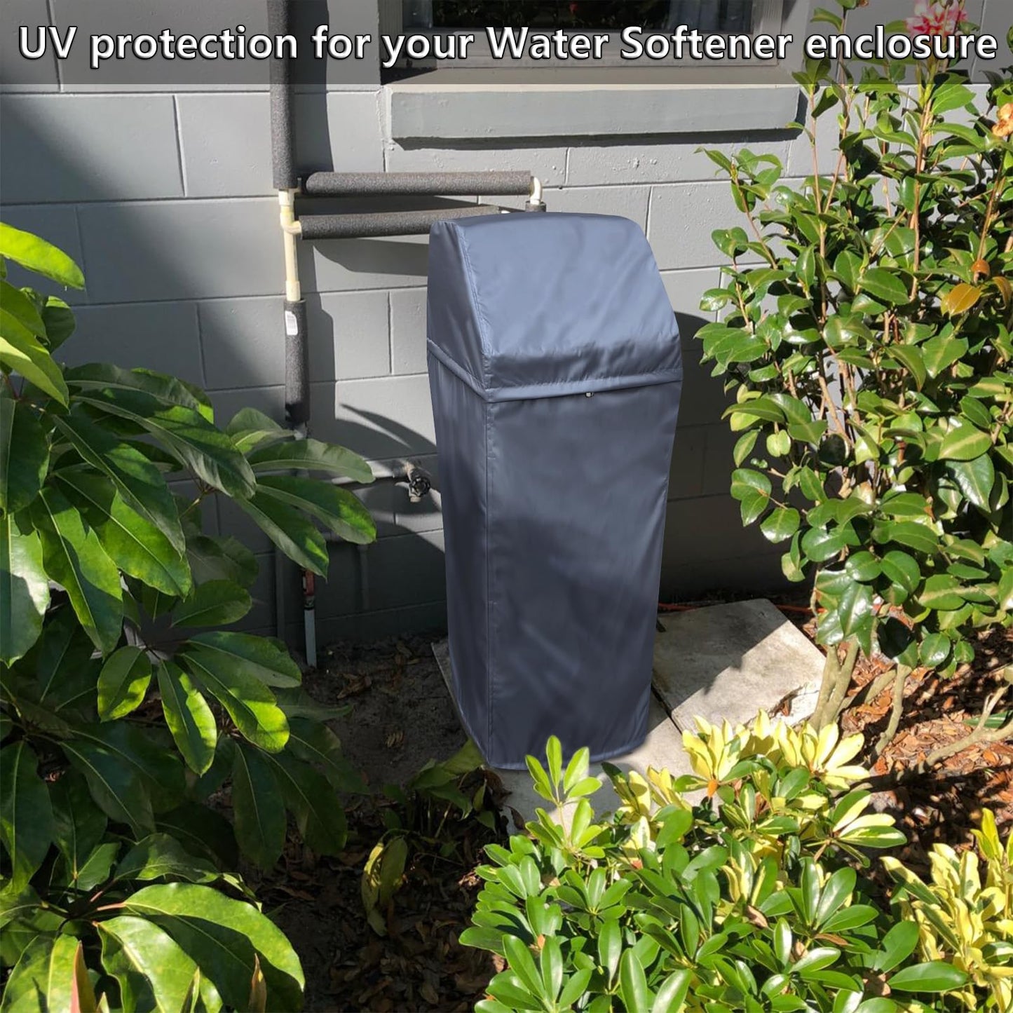 Water Softener Cover for WHES30E/WHES40E Grain Softener, Openable top Easy to use Removal-free installation for UV Dust protection of Water Softener Housings Outdoor or indoor (Grey)