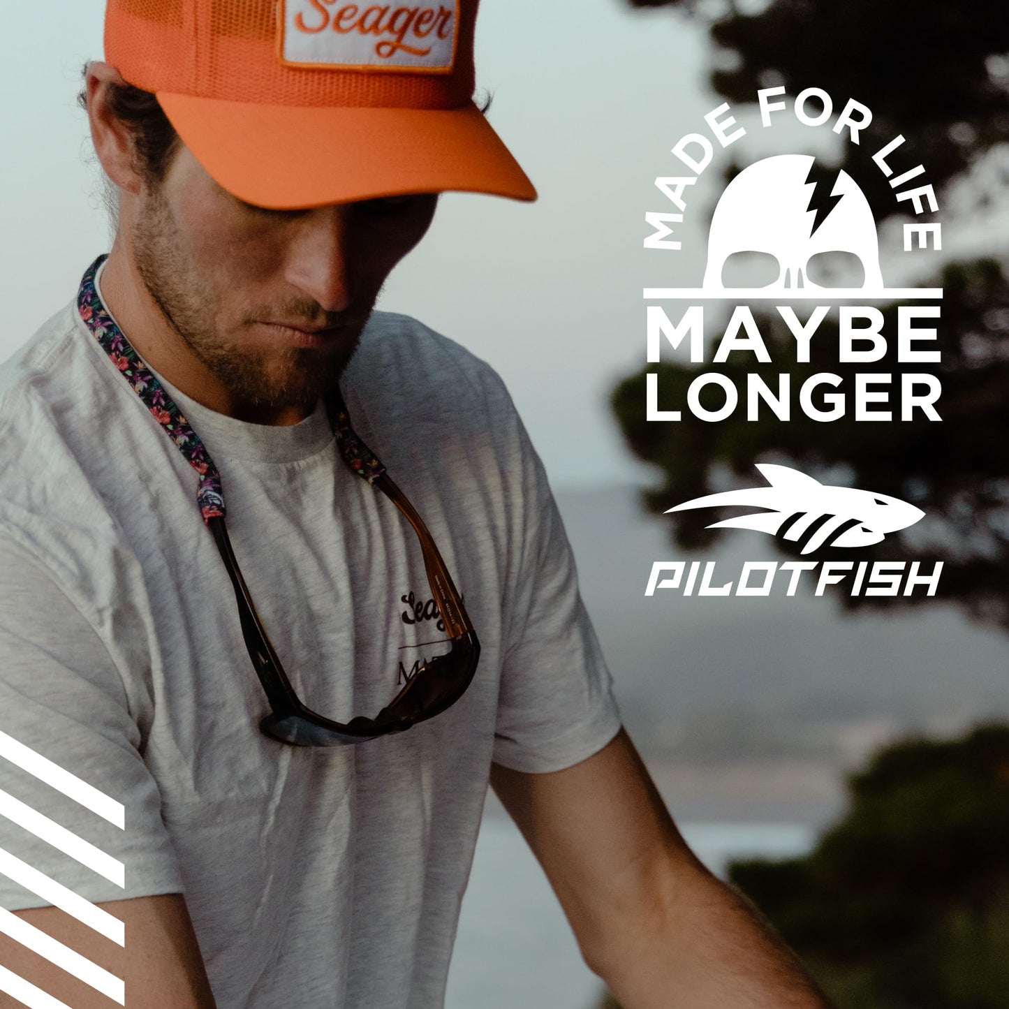 Pilotfish Premium Cotton Eyewear Retainer Sunglass Strap - Multiple Design Options - Soft & Durable Sunglass Holder