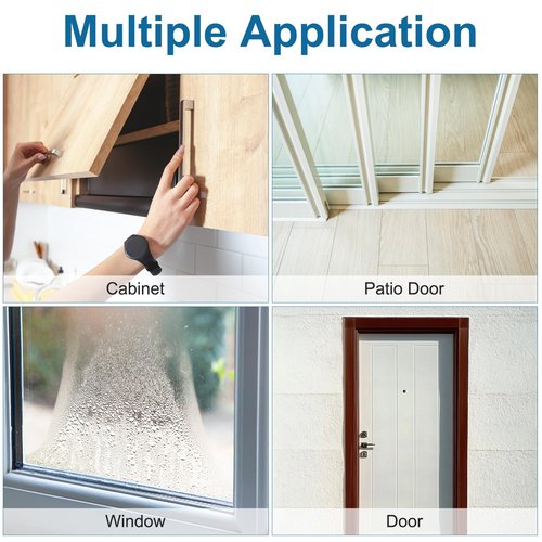 PATIKIL 3/8 Inch x 20 ft Weather Stripping Door Seal Strip, Self Adhesive Silicone Seal Tape fit 1-2mm for Door Frame Window, Brown