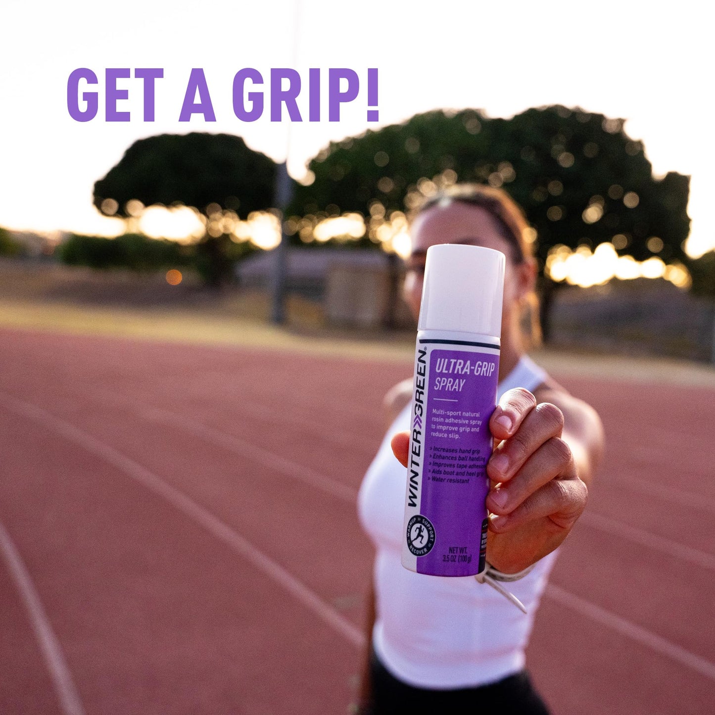 Wintergreen Ultra Grip 3.5 Fl Oz Aerosol Grip Spray - Improves Ball Handling, Football Catches, Aerial Silk, Strip Pole Grip, Racquet Grip, Tape Adhesion, Non-Slip for Sweaty Hands, Natural Rosin