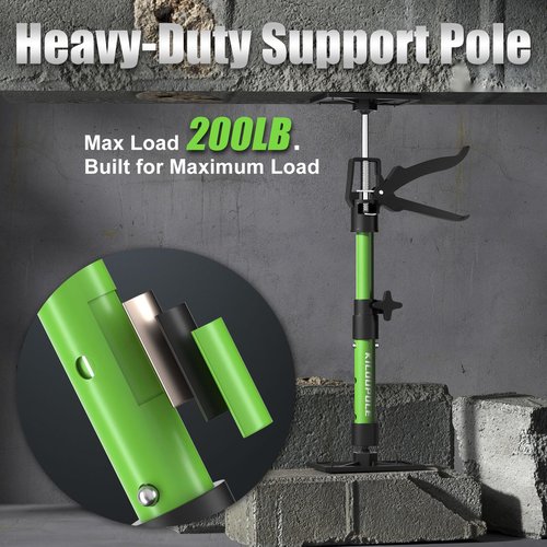 KILOUPOLE Cabinet Jack Support Pole, 13.8-23.6 Inches Steel Telescopic Quick Support Rod, Third Hand Tool Support System, Drywall Jack, Cargo Bars, 132 LB Capacity, 2-Pack