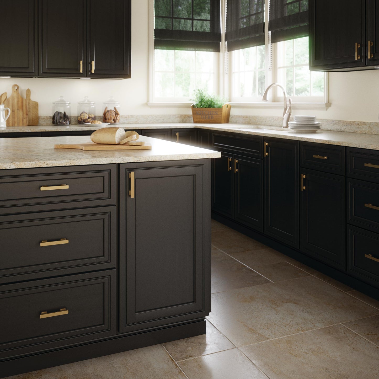 FRANKLIN BRASS Tiered Foot (10-Pack) Cabinet Handles 3" Hole Center Pulls | Champagne Bronze Hardware Kitchen Door, Drawers, Dressers, Furniture P49572C-CZ-B