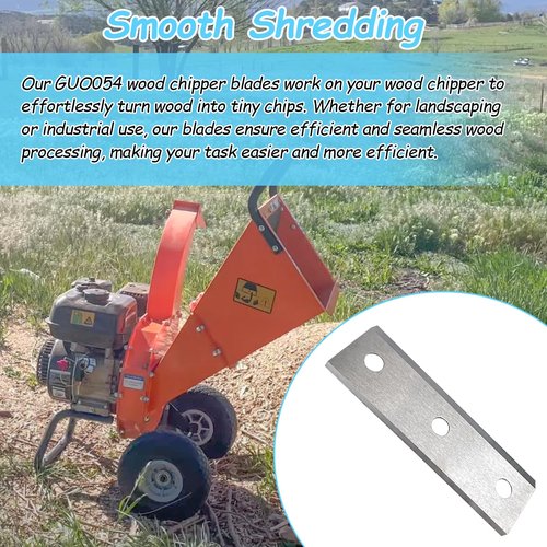 4-GUO054 Wood Chipper Blades 12-710-1054 Screws Compatible with Greatcircleusa, C30 Lite&3-in-1 Wood Chippers Shredders Most Brands