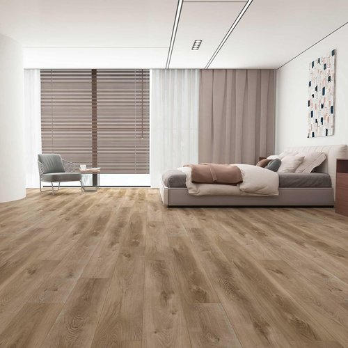Suntecwood Waterproof Rigid Core Luxury Vinyl Flooring, Click Lock, 7"x43"x0.2", Attached Foam pad, Ideal for Kitchen,Bedrooms, and Living Areas (French Oak, 21.4Sq.Ft(Carton/10 Planks))