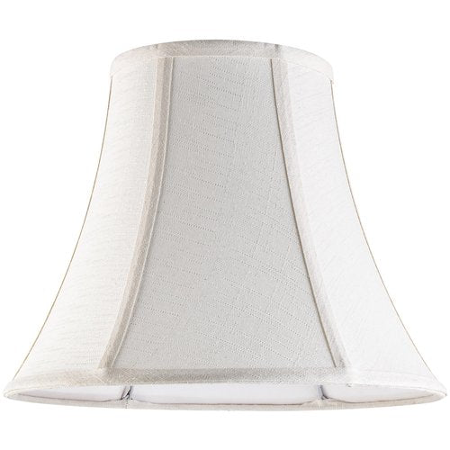 Creme White Bell Lamp Shades Set of 2 Medium Shade 6.7``Top x 13``Bottom x 10``High(Spider) Traditional Lampshade for Table & Bedside Lamp - Replacement Lampshades By JERHOUS