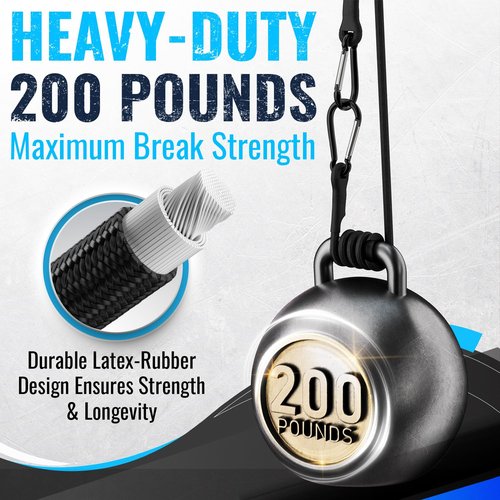 GOEASY0312 Carabiner Bungee Cords with Hooks Heavy Duty - 24" Elastic Black Bungee Cords with Carabiner Hooks 200 LBS Max Break Strength, UV Resistant for Camping, Tarps, Bike Rack, Tent, Car - 4 Pcs