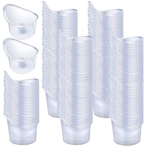 Teenyyou 200 Pcs 5ml Eye Wash Cup Disposable Eye Wash Cups Plastic Measuring Cup Portable Cleaning Cups for Rinse and Flush