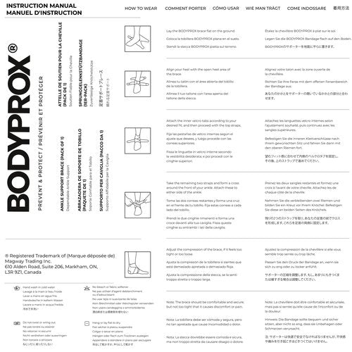 Bodyprox Ankle Support Brace, Breathable Neoprene Sleeve, Adjustable Wrap! (1 Pack)