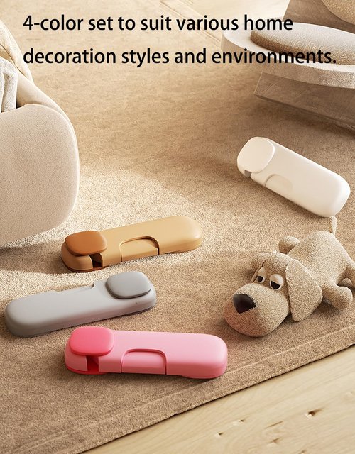 Xylionme 4 Pack Baby Proofing Cabinet Locks-Child Safety Lock, Refrigerator Drawers Lock with Strong Adhesive Tape, Kitchen System Keep Baby's Fingers Safe. (4 PCS)