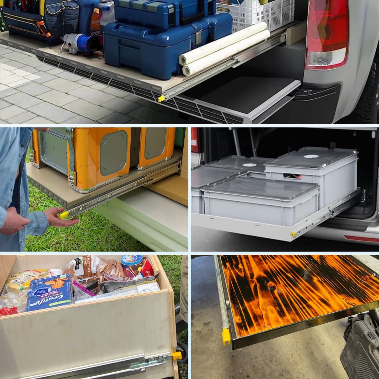 1 Pair Heavy Duty Full Extension Drawer Slides with Screws 12in 22in 36in 60in 72in 76in 80in 500 Lbs Load Capacity Locking Drawer Slides, Ball Bearing, Side Mount Drawer(68in)