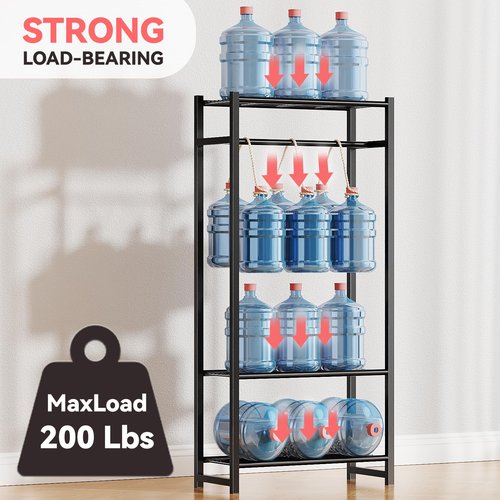 MWQ Clothing Rack with 3-Tier Shelve, Heavy Duty Garment Rack for Hanging Clothes, Metal FreeStanding Wardrobe Closet, Black