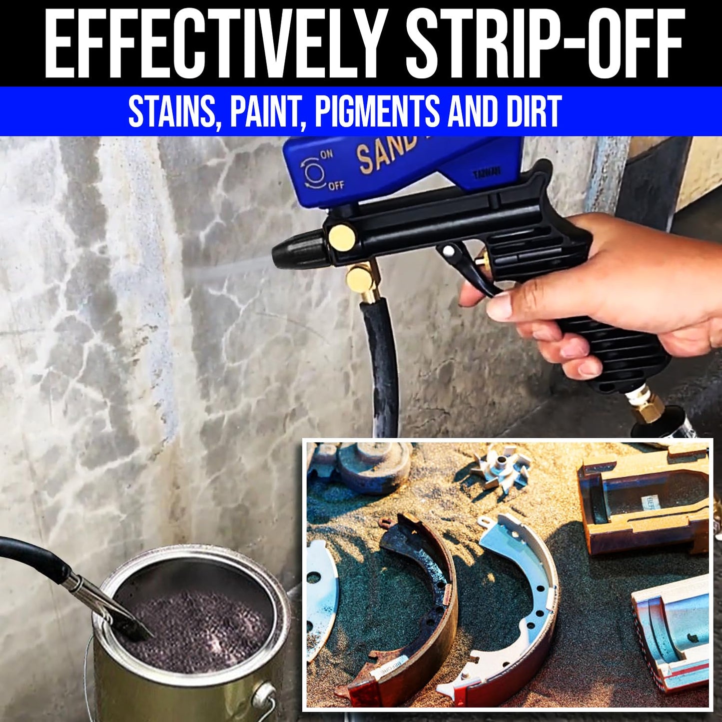 LE LEMATEC Silicon Carbide #100 Grit Sandblasting Media, Abrasive Blasting Sand for Polishing, Surface Prep, Media Blaster, Sandblaster, Rock Tumbling & Rock Tumbler Grit Refill, 2.2lbs Bag (LEI-16)