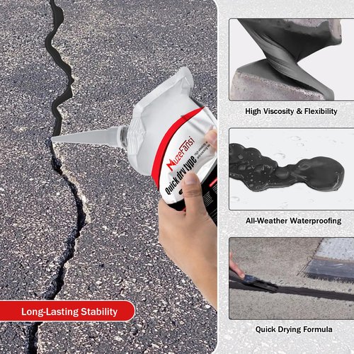 Concrete Crack Sealant, Sealant,Premium Crack Filler, Waterproof, Self-Leveling Cement Filler for Driveways, Walls, Patios, Garage Floors – Quick-Dry, Strong Bond(2 PCS,2.21LB)