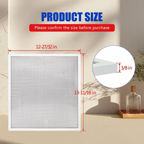 Range Hood Grease Filter Fit for Broan Nutone S99010436, 99010436, BKSA130 Series, Aluminum Mesh Vent Filter Replacement, 12.84" x 13.69" x 0.38", 2-Pack