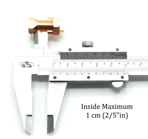 THE CIMPLE CO Size #8, 1 Pack - Copper Split Bolt Connector - Bonding Wire Connector - Grounding Split Bolt for Conductors - Copper Ground Bolt - Size S8, 1 Count