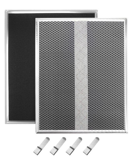 S99010308 Range Hood Charcoal Filter Replacement Fit for Broan QS WS BPSF30 Fit for GE WB02X10707 NON-Ducted Range Hood Charcoal Filters 10.8" X 13.3" (2 Pcs)