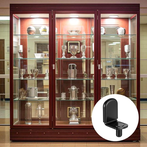 BOHUIZ 150Pcs Cabinet Shelf Pins, 5mm Metal Shelf Support Pegs Adjustable L-Shaped Shelf Pins with Rubber Sleeve Black Cabinet Dividers Holders Pegs for Wood Shelving Cabinet Bookcase