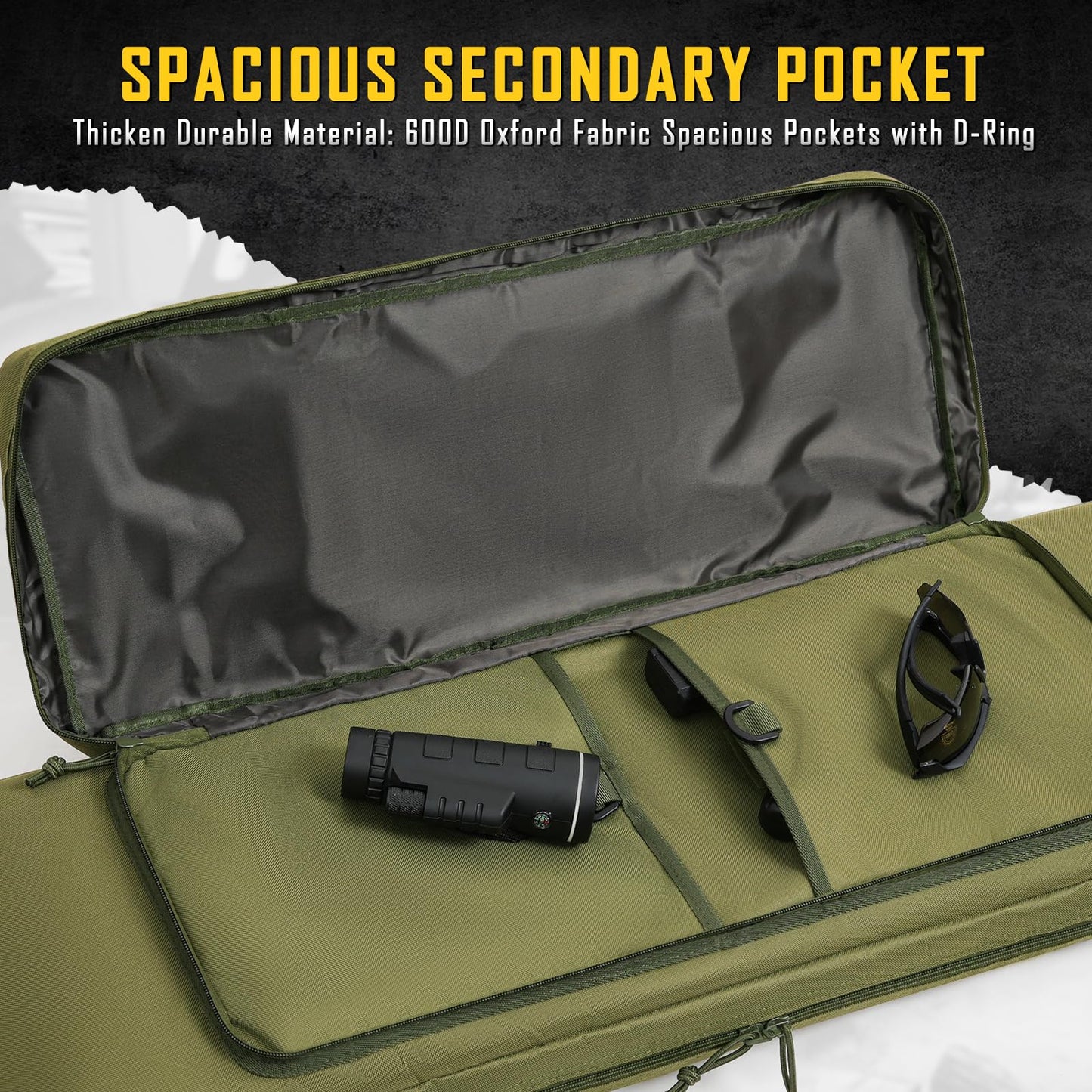 DULCE DOM 36 inch Double Rifle Case Soft Gun Bag for Rifles Pistols Storage & Transportation, All Around Shooting Range Tactical Backpack, Valentine Gifts for Men Boyfriend Husband