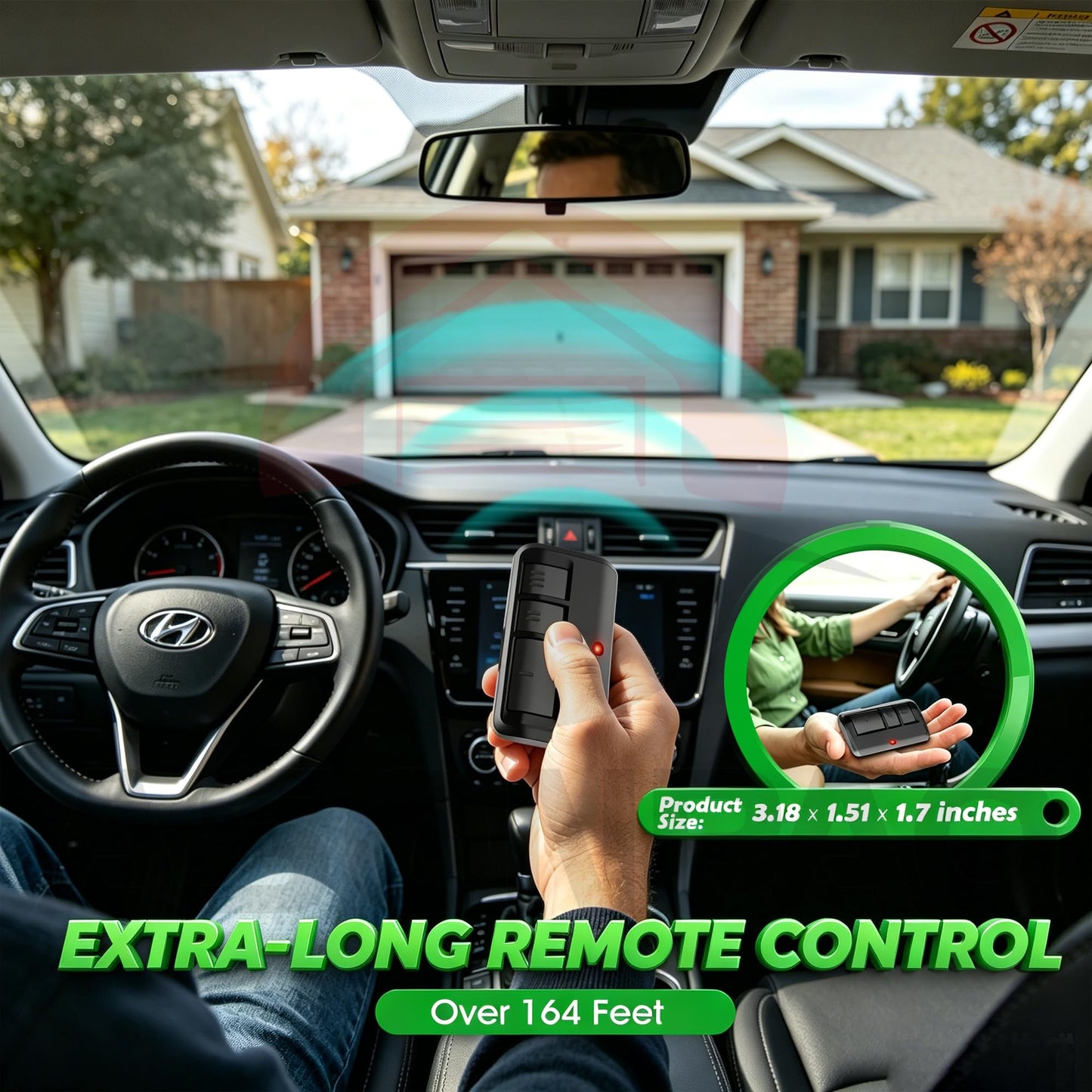 ASONPAO 2-Pack for Chamberlain 953EV-P2 953ESTD Universal Garage Door Opener Remote FCC Certified 3-Year Warranty