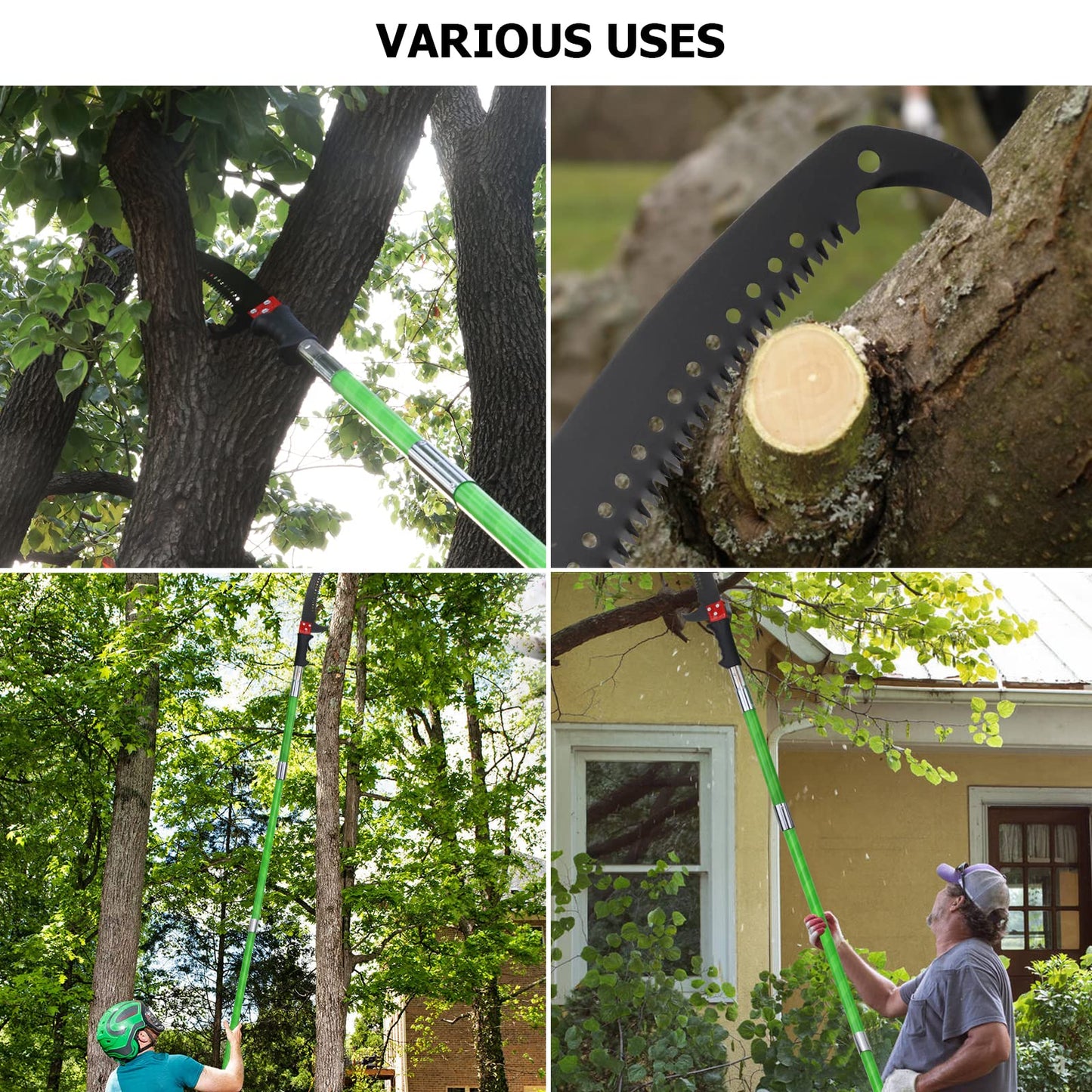 27 Feet Tree Pole Pruner Manual Branches Trimmer Tree Branch Garden Tools Loppers Hand Pole Saws Extendable Height