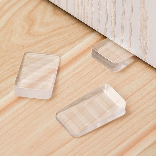 ZZRANYE Rubber Wedges Shims 4 Pack Table Wedge Clear Toilet Shims for Leveling,Furniture Levelers for Uneven Floors,Hot Tub Restaurant Appliance Shims for Leveling Feet(10mm)