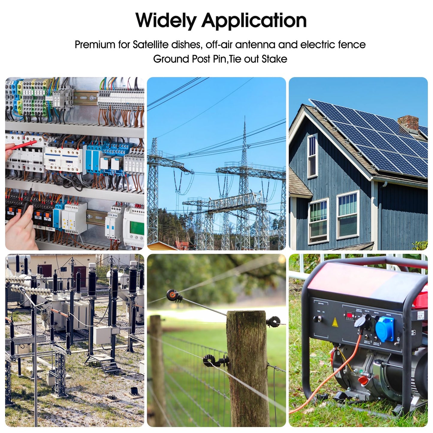 Portable Ground Rod - Copper Electrical Grounding Pin with Ground Wire Lug| Great for Electric Fences,Antennas,Satellite Dishes,Ground Post Pin,Tie Out Stake (Set of 1 Ground Pin)