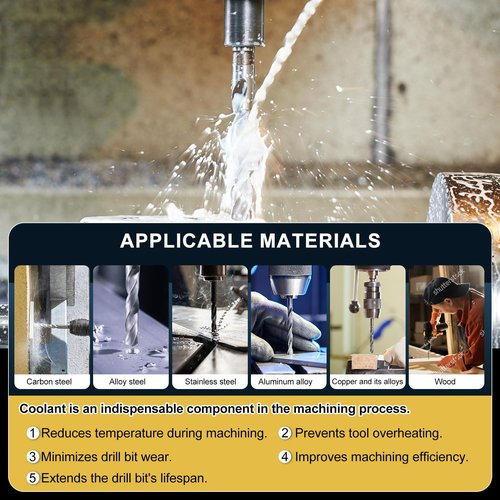 PATIKIL #25 Drill Bit, Jobber Straight Shank M2 High-Speed Steel 118° Point Tip Uncoated Bright for Stainless Steel Hard Metal - 12 Pack