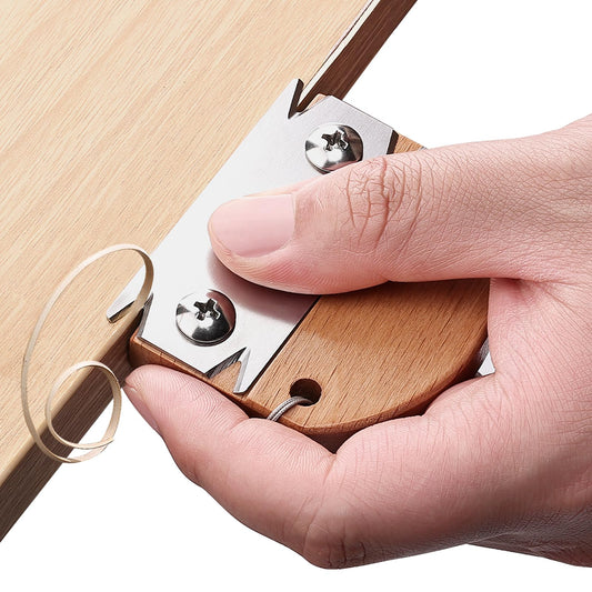 DRAXZOR Edge Banding Trimmer, 2025 Upgraded Wood Edge Band Cutter with Wooden Handle and Stainless Steel Blade, Professional Veneer Edge Trimmer Tool for Woodworking, Veneer, PVC