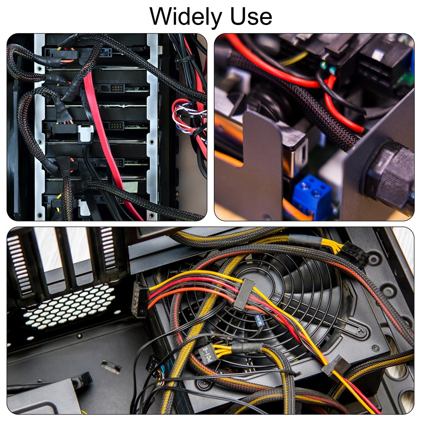 uxcell Expandable Sleeving,1-inch 25ft Cable Sleeve, Orange