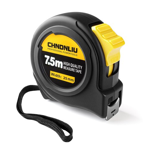 Steel Tape Measure Body 25 Ft Metric/Imperial Self Centering Mini Soft Measuring Tape with Retractable Blade and Lock Button
