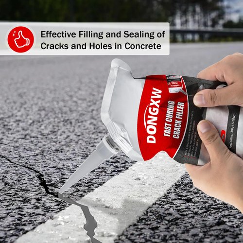 Concrete Crack Filler and Sealant Self-Leveling 2Packs, Slab Concrete Crack Waterproof Repair Sealant, Cement Crack Filler Caulking Glue for Cement-Based Materials