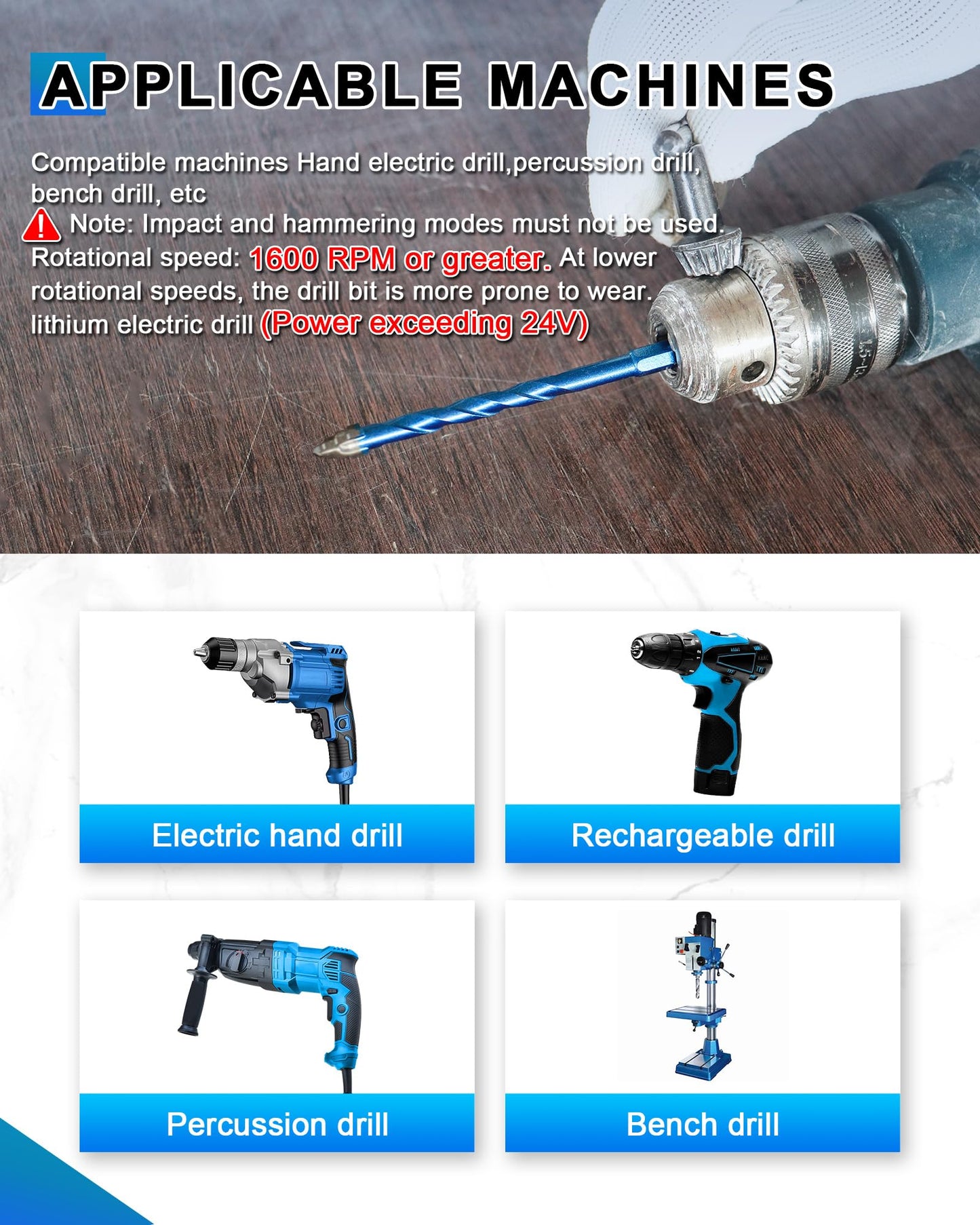BRSCHNITT Serrated Concrete Drill Bit Set 3/16"*2,1/4"*4,5/16"*2,3/8",1/2" & Phillips Bits - Carbide Masonry Drill Bits for Brick/Ceramic/Tile/Wood/Plastic/Hex Shank Drills