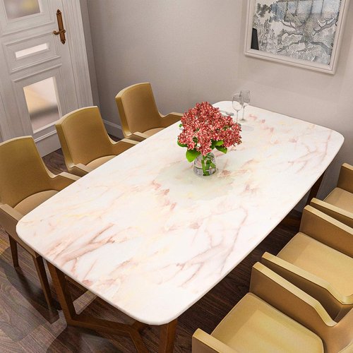 Art3d 17.71" x 78.74" (Pack Of 1) Contact Paper Pink Marble, Pink
