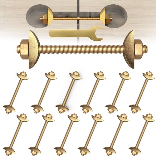 AIYOTAR Countertop Connector Bolts, M8x100mm Joint Fasteners, Furniture Fastening Kit, Drawbolt/Bed/Butcher Block Miter Draw Bolt Flip Connector, 6Pcs
