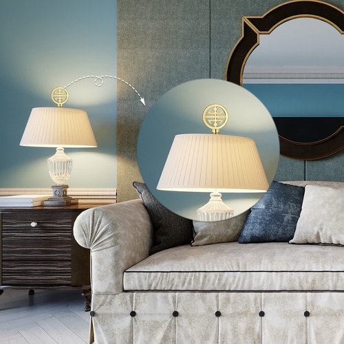 Honoson 2 Pieces Lamp Finials for Asian Oriental Brass Lamp Finials Shade Decorative Happiness Symbol for Table Home Room(Aeneous)