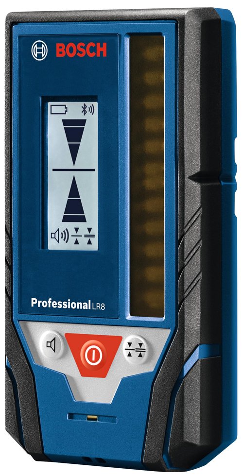 BOSCH LR8 165 ft. Red and Green-Beam Line Laser Receiver, Includes Mounting Bracket, 2 AA Batteries, & Belt Pouch