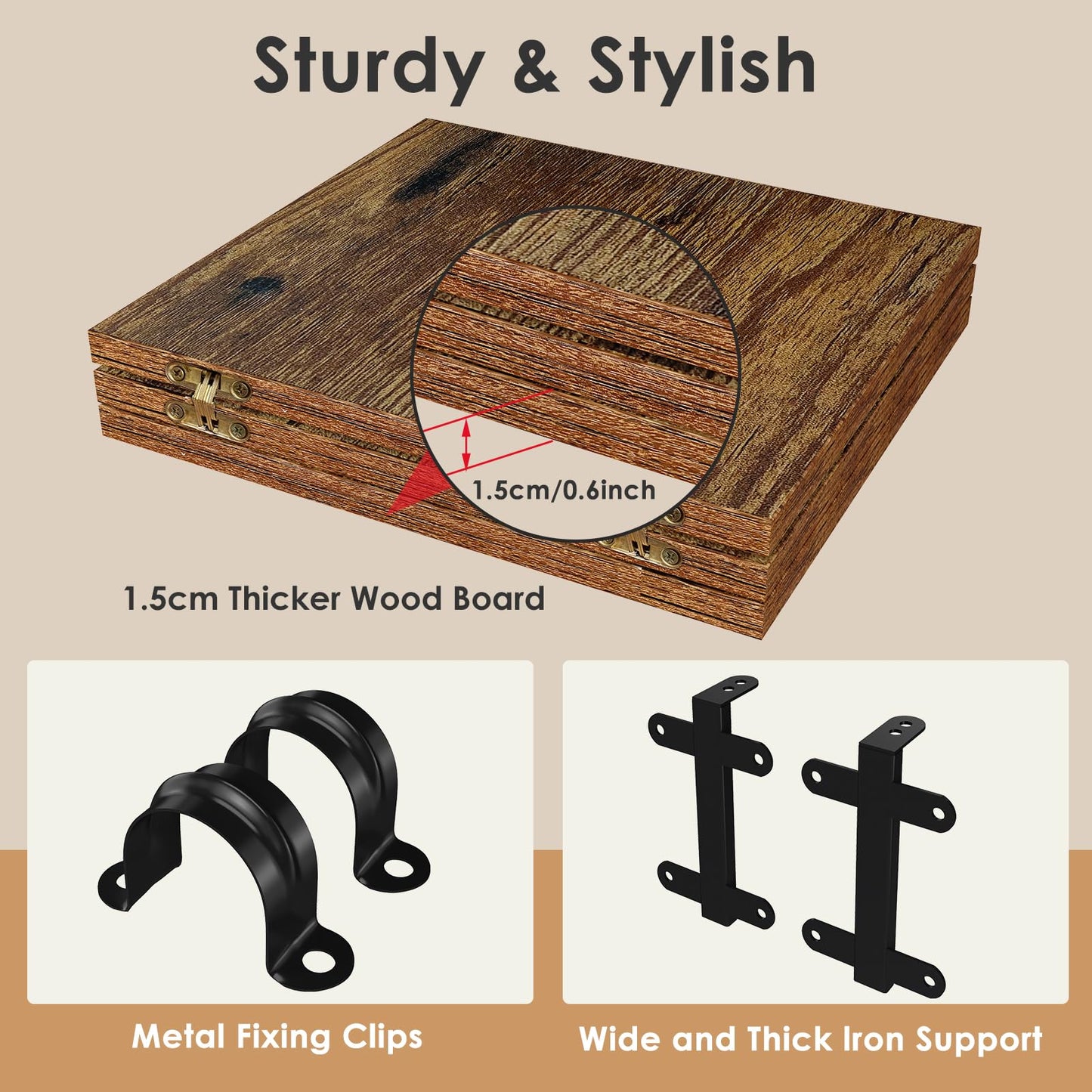 UlSpeed Clothes Rack with Top Shelf, 42.3in Industrial Pipe Wall Mounted Garment Rack, Space-Saving Display Hanging Clothes Rack, Heavy Duty Detachable Multi-Purpose Hanging Rod for Closet Storage