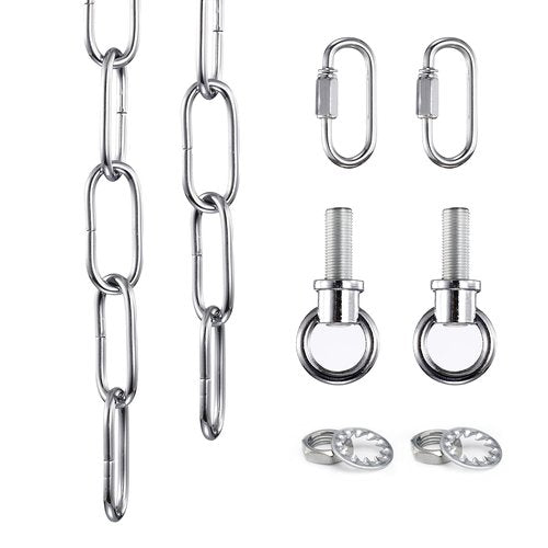 Mr.Color Chrome Metal Heavy Duty Chandelier Chain - 6 Feet Accessory Chain for Pendant Lights, Chandeliers and Swag Lights