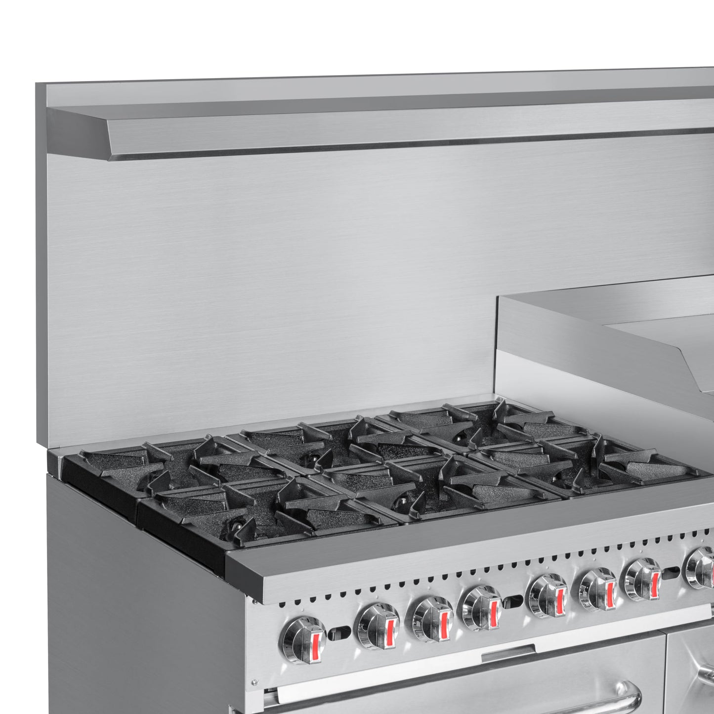 KoolMore KM-CRGB60-NG 60 in. 6 Burner Commercial Natural Gas Range with 24 in. Griddle and Broiler