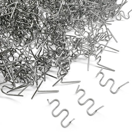 1000pcs 0.8mm Plastic Welder Staples,Plastic Welding Staples,Wave Hot Staples Welding Rods Supplies for Plastic Welder Gun to All Plastic Fix Repair Car Bumpers,Plastic Cracks