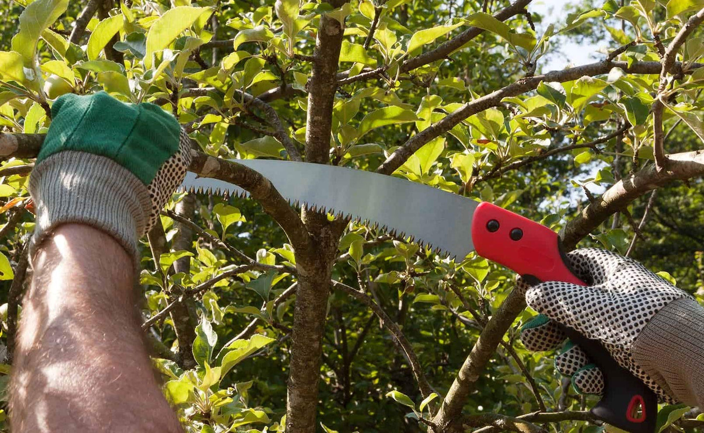 BlueNatHxRPR 11 Inch Hand Pruning Saw with Saw Blade Enclosure for Garden Trimming Wood Camping Tree Branches