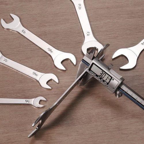 HARFINGTON 3pcs Double Open End Thin Wrench Set 1-1/8" × 1-1/4" SAE Super Thin Small Flat Head Wrench Mirror Polished Open Ended Spanner for Automotive Repair Furniture Assembly