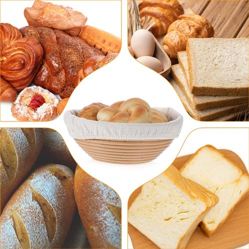 3 Pcs Sourdough Bowl Cover, Reusable Cloth Bowl Covers for Bread Proofing, Fabric Round Banneton Cover Fits 8”-11.5” Diameter Fermentation Jar Mouth Bread Rising Baking Supplies 11X3 Inch