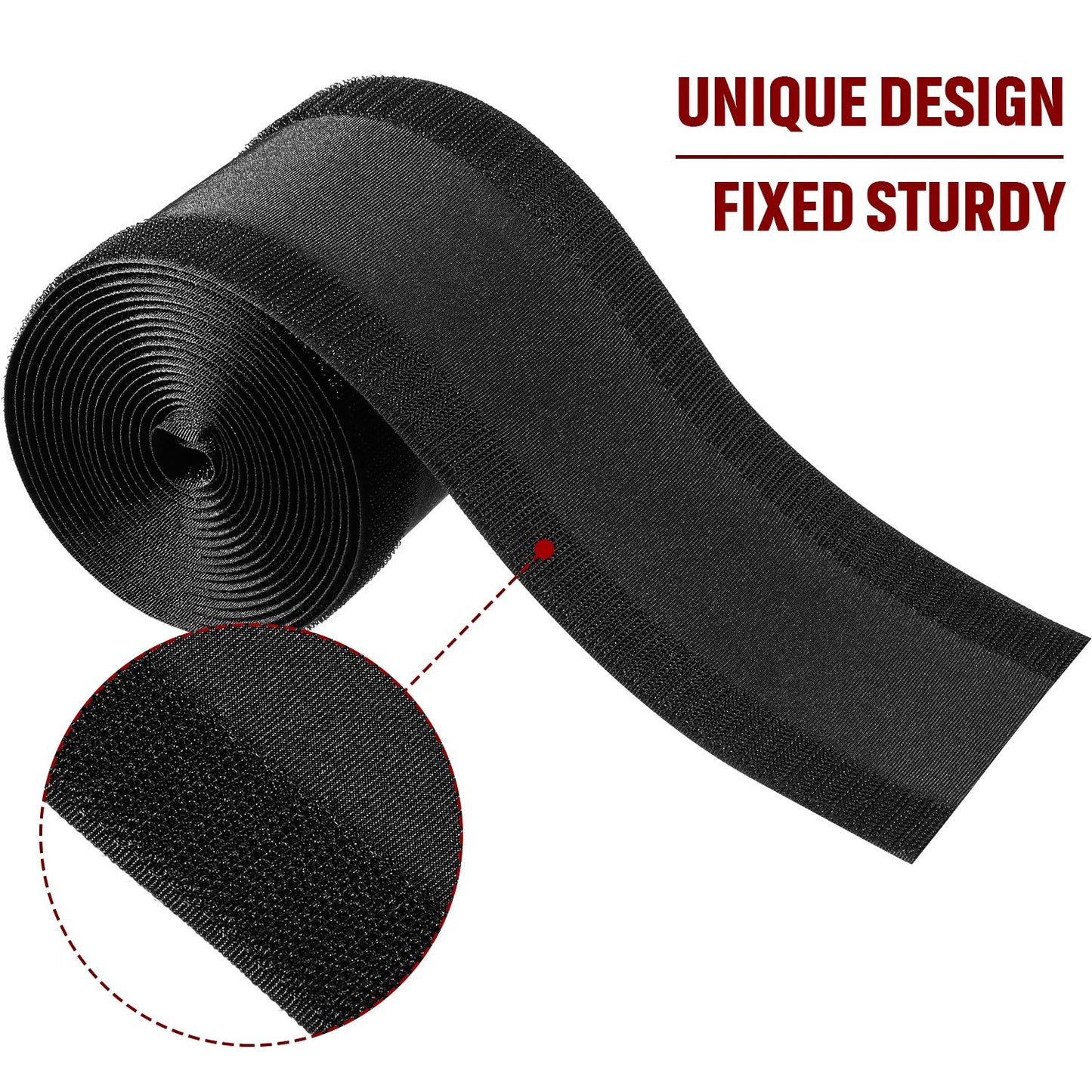 WILLBOND Carpet Cord Cover Cable Protector Floor Cover Cable Protector Management Only for Commercial Office Carpet(19.69 ft,Black)